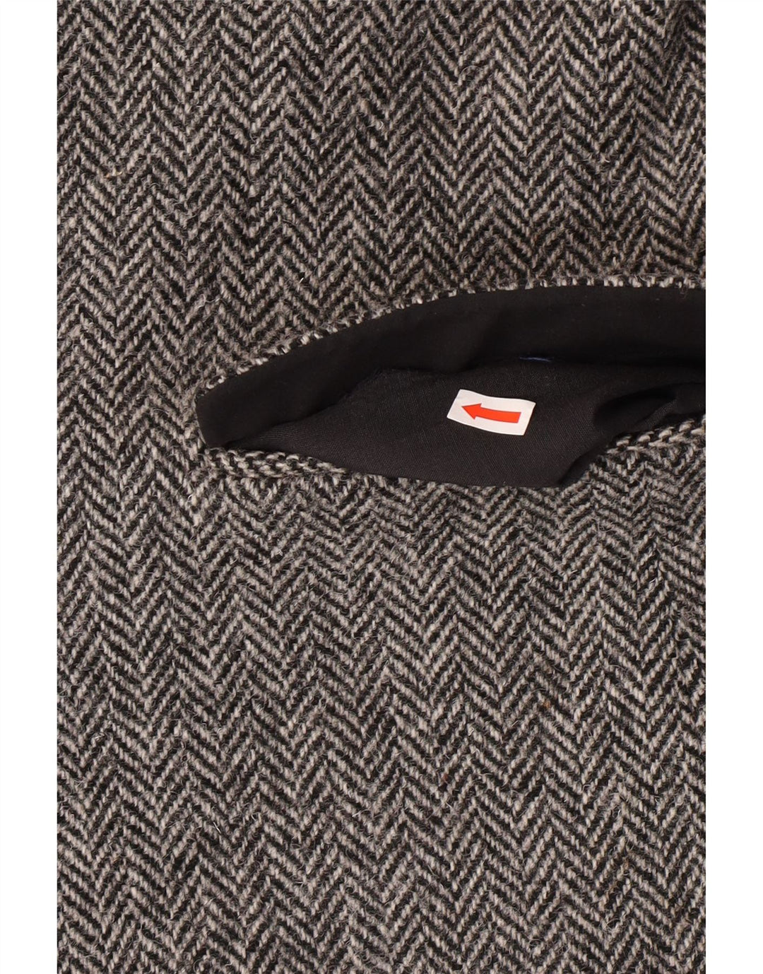 Giacca blazer da uomo HARRIS TWEED UK 40 grande classica a spina di pesce grigia