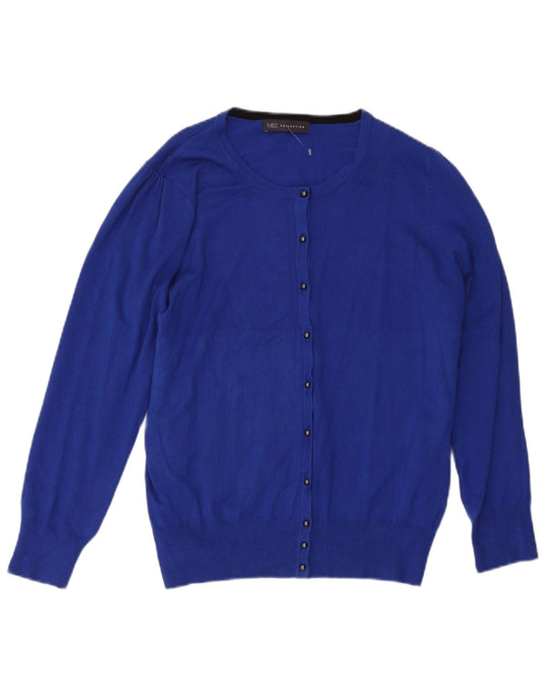 Maglione cardigan da donna Marks & Spencer UK 22 3XL viscosa blu
