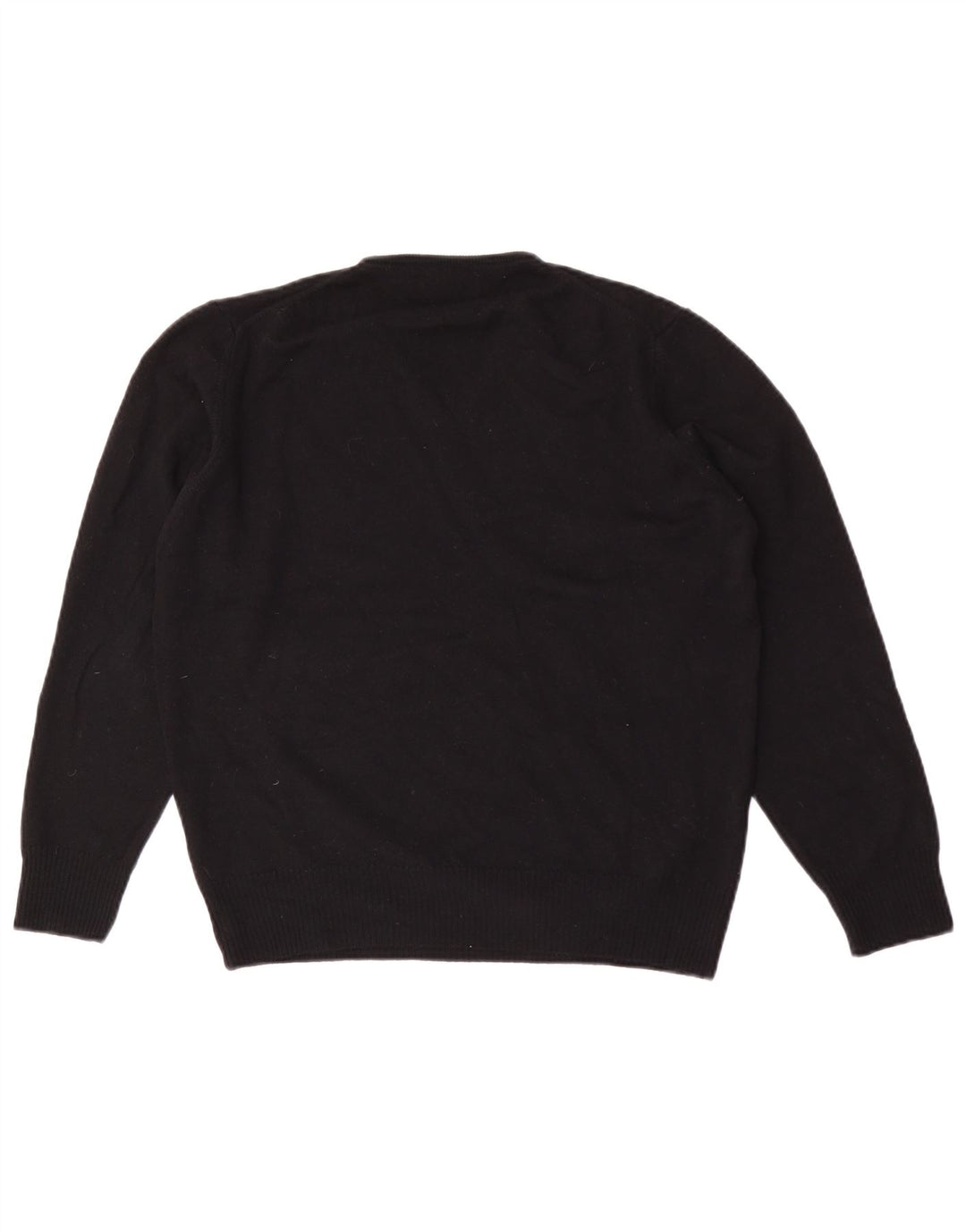 Maglione Zara da uomo con scollo a V grande in lana nera