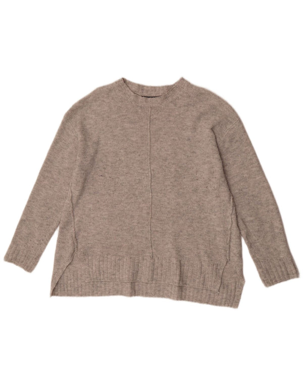 Maglione maglione girocollo da donna Marks & Spencer UK 14 Acrilico grigio medio