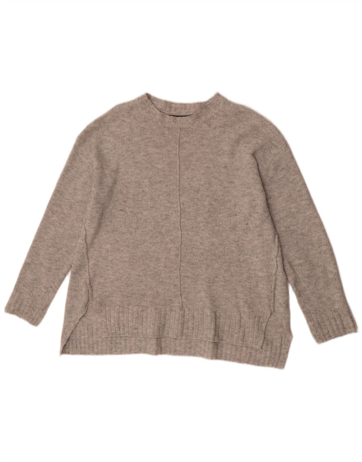 Maglione maglione girocollo da donna Marks & Spencer UK 14 Acrilico grigio medio