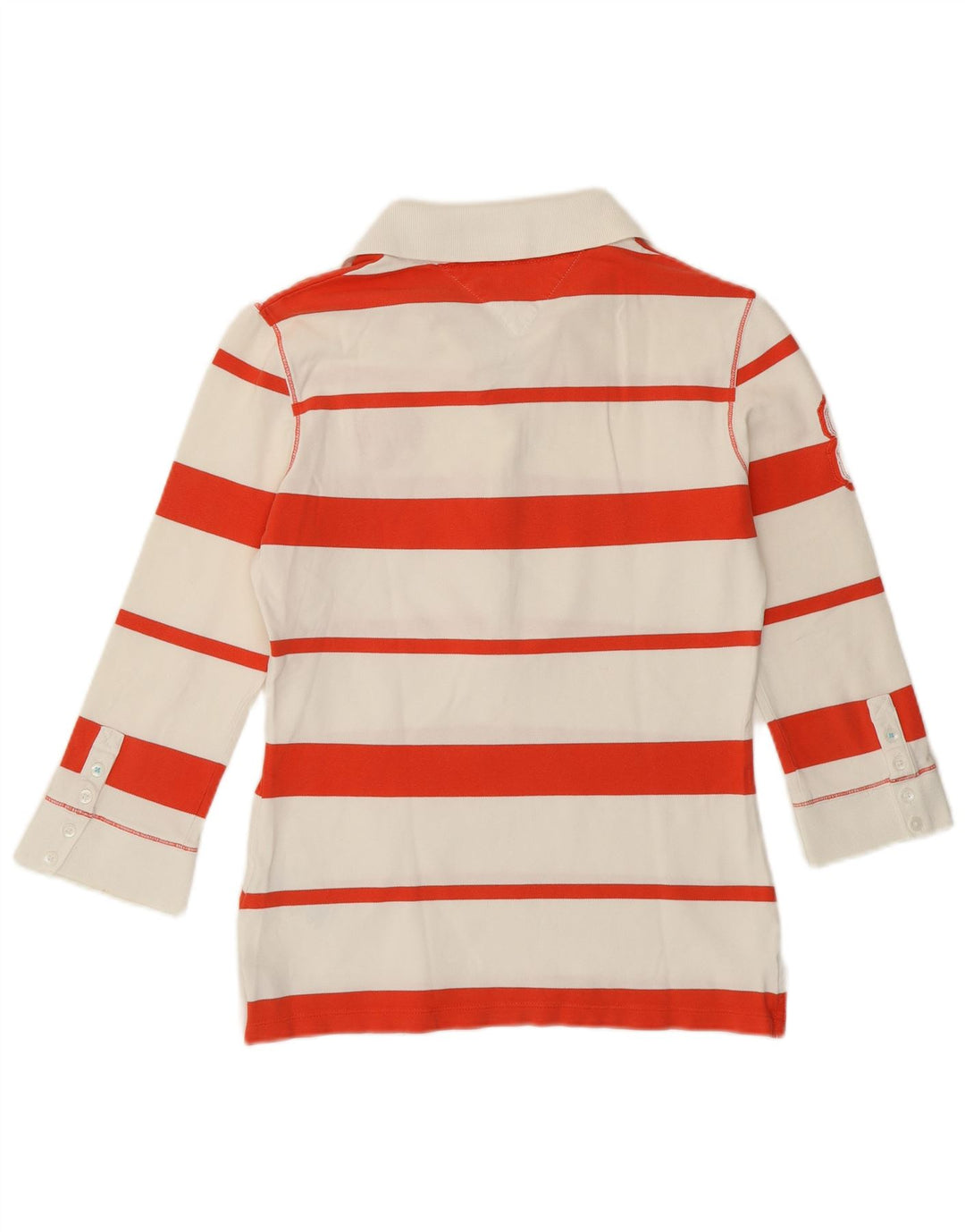 Polo da rugby grafica da donna Tommy Hilfiger UK 12 media bianco sporco