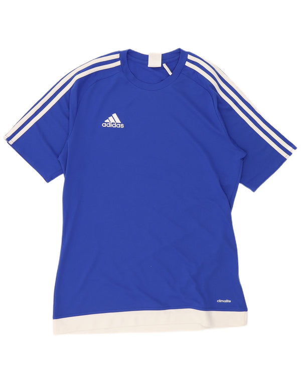 Adidas Uomo Climalite T-shirt Top Small Blu Sport