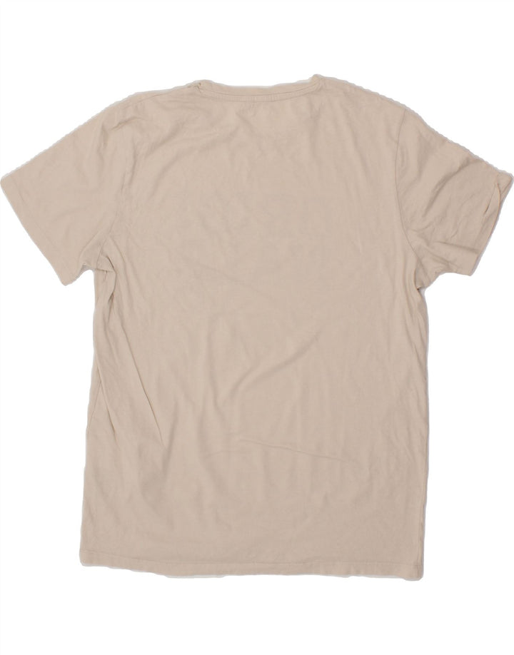 JACK & JONES Mens Graphic T-Shirt Top Large Off White Cotton Vintage Jack & Jones and Second-Hand Jack & Jones from Messina Hembry 