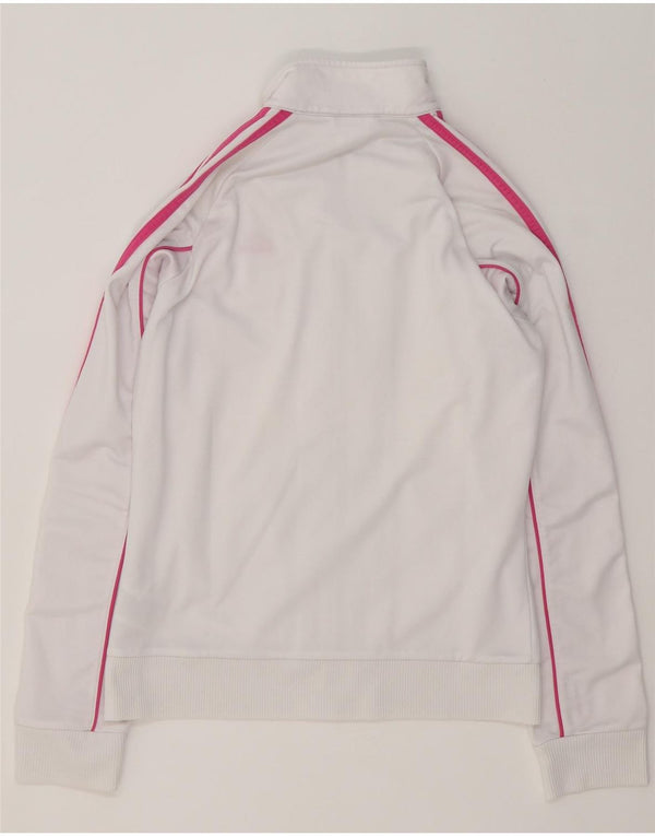 Giacca da tuta da donna Adidas UK 12 Poliestere color block bianco medio