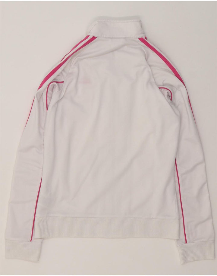 Giacca da tuta da donna Adidas UK 12 Poliestere color block bianco medio