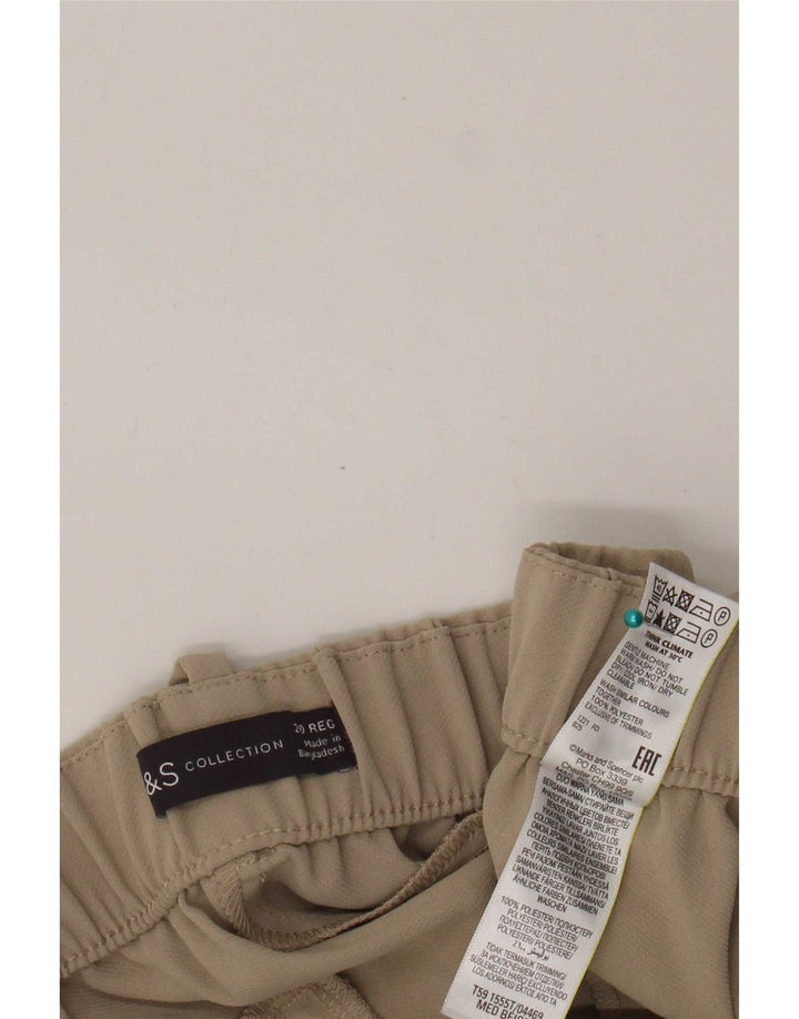 Pantaloncini chino da donna Marks & Spencer UK 20 2XL W42 Poliestere beige