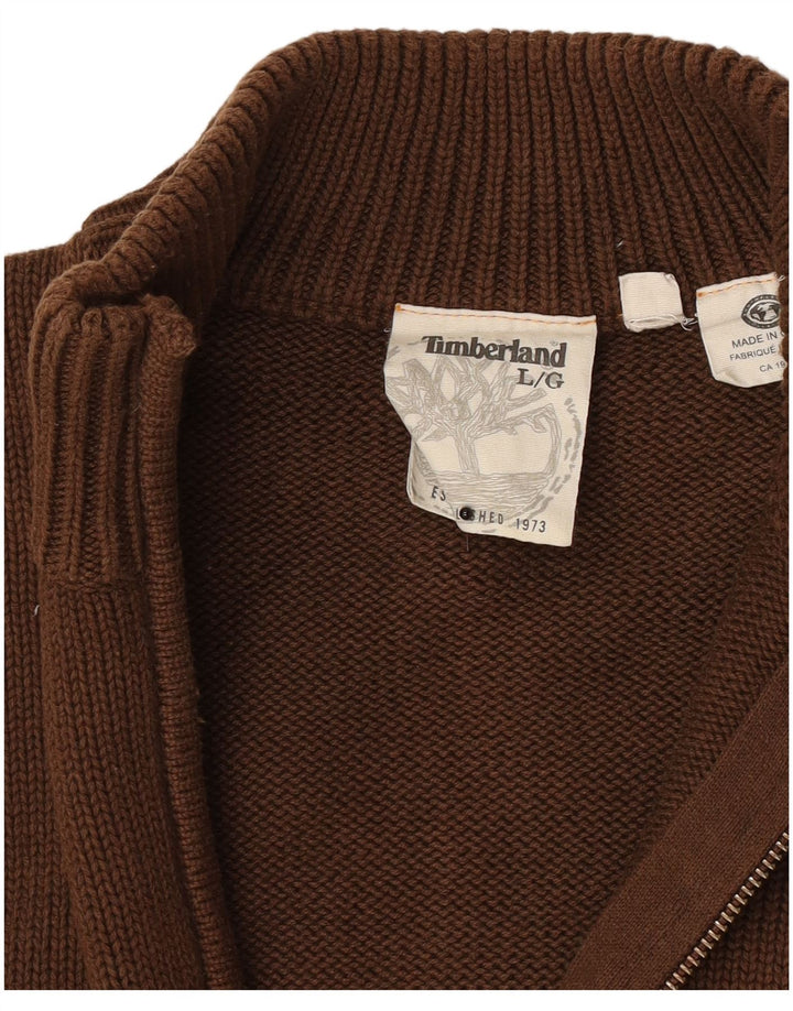 Maglione cardigan da uomo Timberland grande marrone