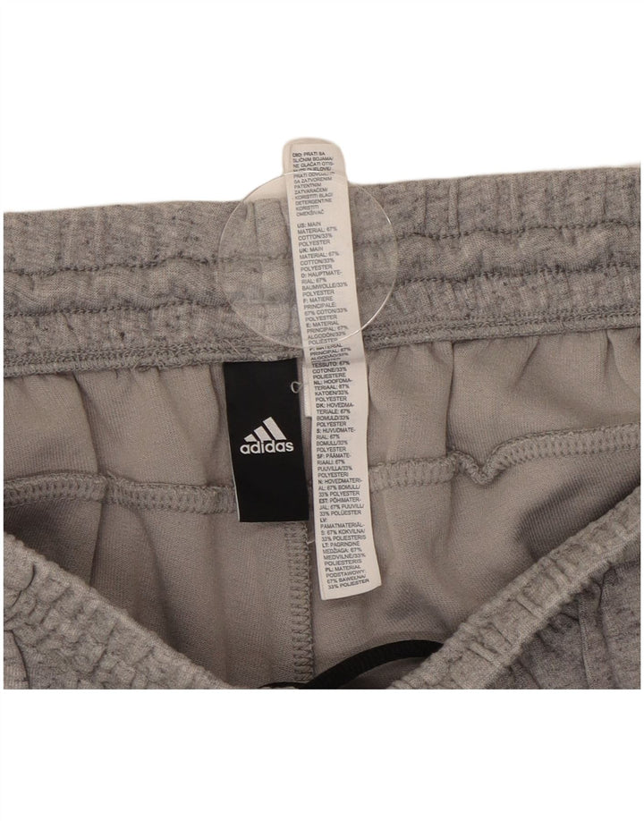 Pantaloni da tuta da uomo Adidas in cotone mélange grigio medio