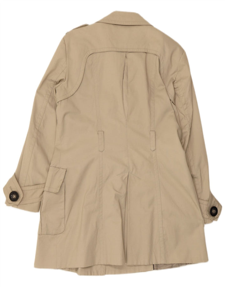 Trench da donna Zara UK 14 grande nylon beige