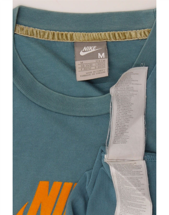 T-shirt grafica da uomo Nike Top UK 39/41 cotone blu medio