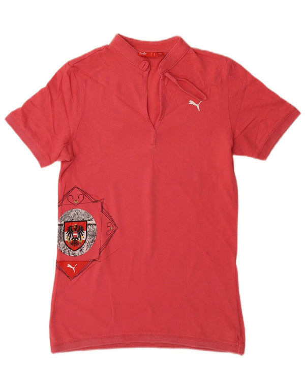 T-shirt grafica da donna Puma UK 10 piccola rossa in cotone