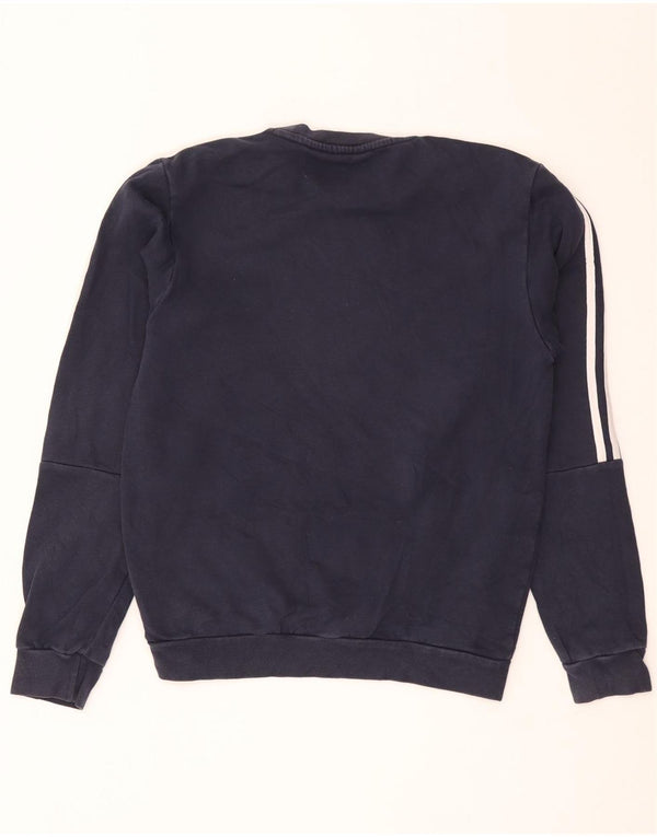 Felpa Adidas da uomo maglione piccolo blu navy in cotone