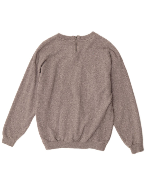 Felpa oversize grafica da donna Adidas UK 6 XS cotone grigio