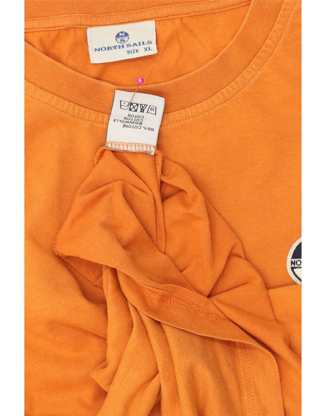 Maglia North Sails da uomo a maniche lunghe XL in cotone arancione