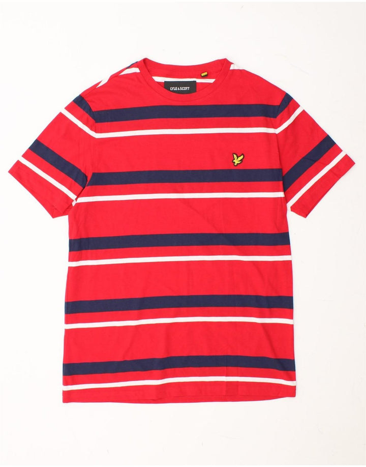 T-shirt da uomo LYLE & SCOTT Top in cotone a righe rosse medie