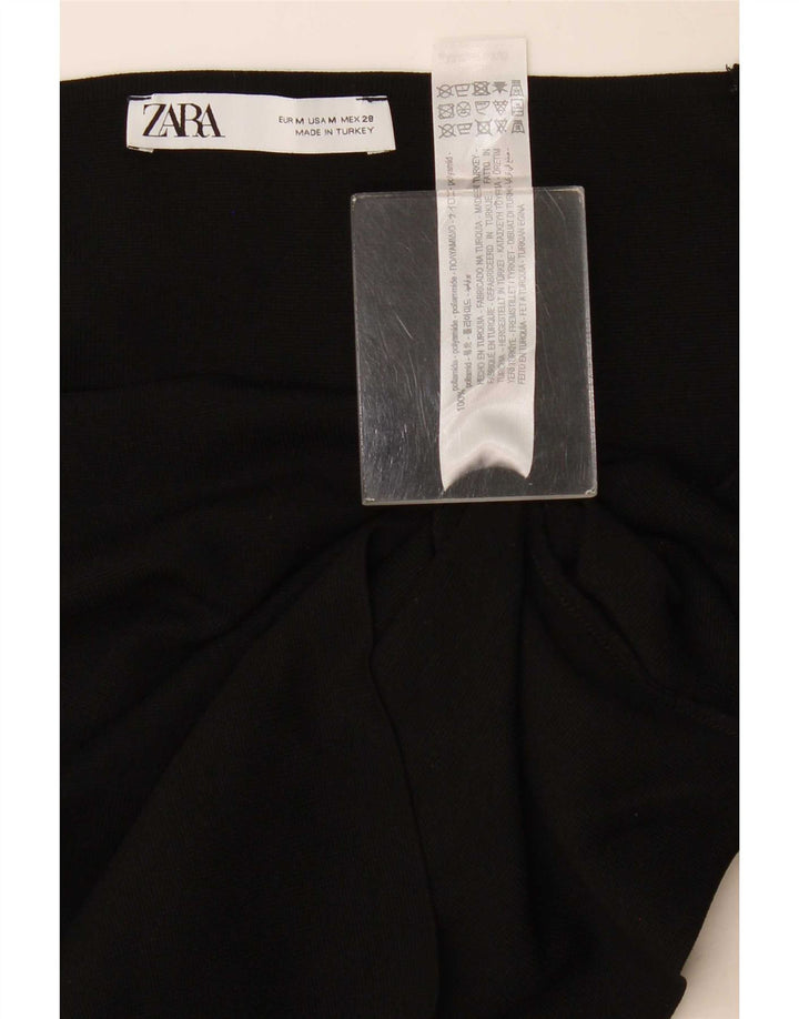 Top corto da donna Zara UK 14 medio nero in poliammide