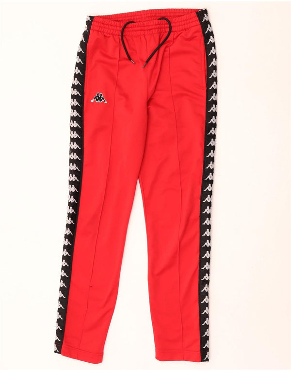 Pantaloni da tuta con grafica Kappa da uomo UK 10 Small Red Colourblock