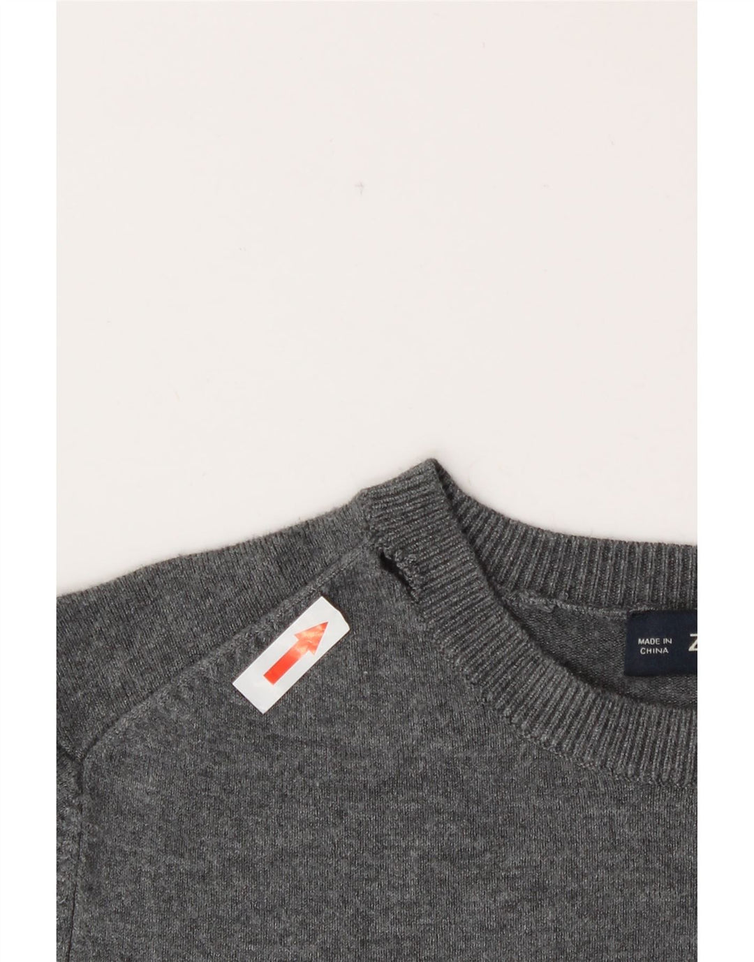 Maglione maglione girocollo da donna Zara UK 12 Viscosa grigio medio