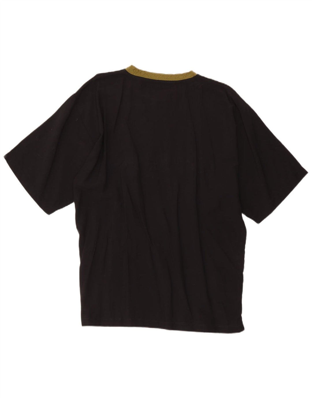 T-shirt grafica da uomo vintage top grande in viscosa nera