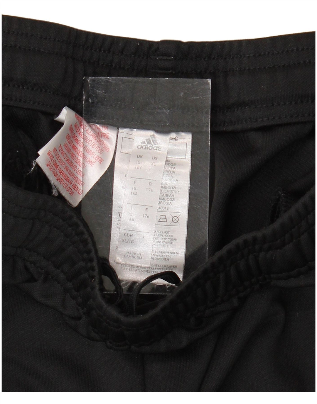 Pantaloni della tuta ADIDAS Aeroready da bambino 15-16 anni in poliestere nero