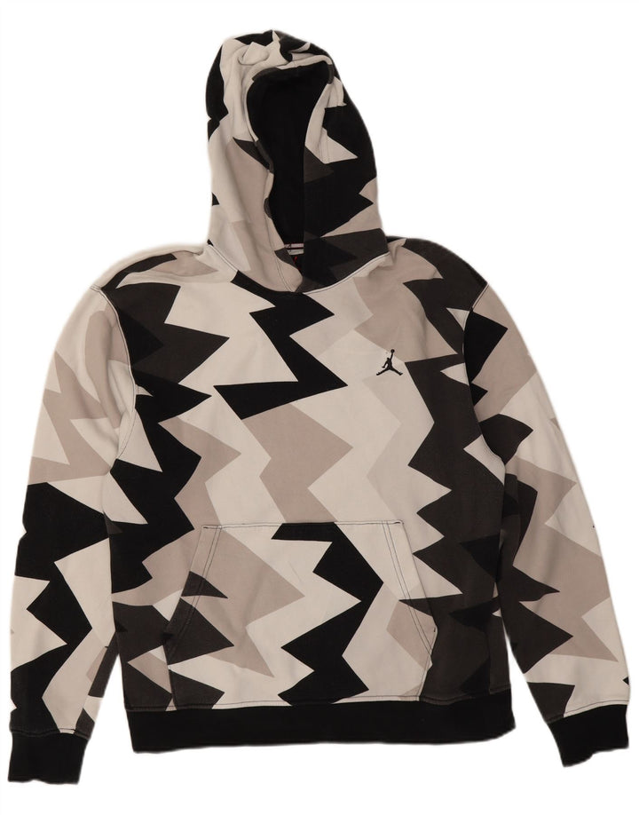 Maglia con cappuccio da uomo Jordan in cotone geometrico multicolore medio
