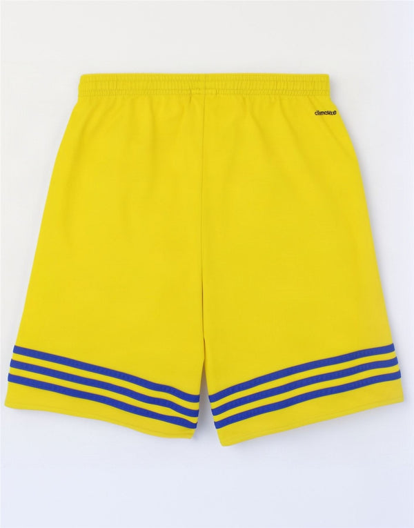 Pantaloncini sportivi Adidas Climalite da ragazzo 13-14 anni XL Colorblock giallo
