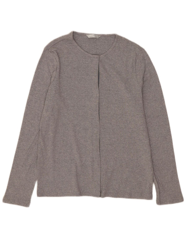 Maglione cardigan da donna Marks & Spencer UK 12 Cotone grigio medio