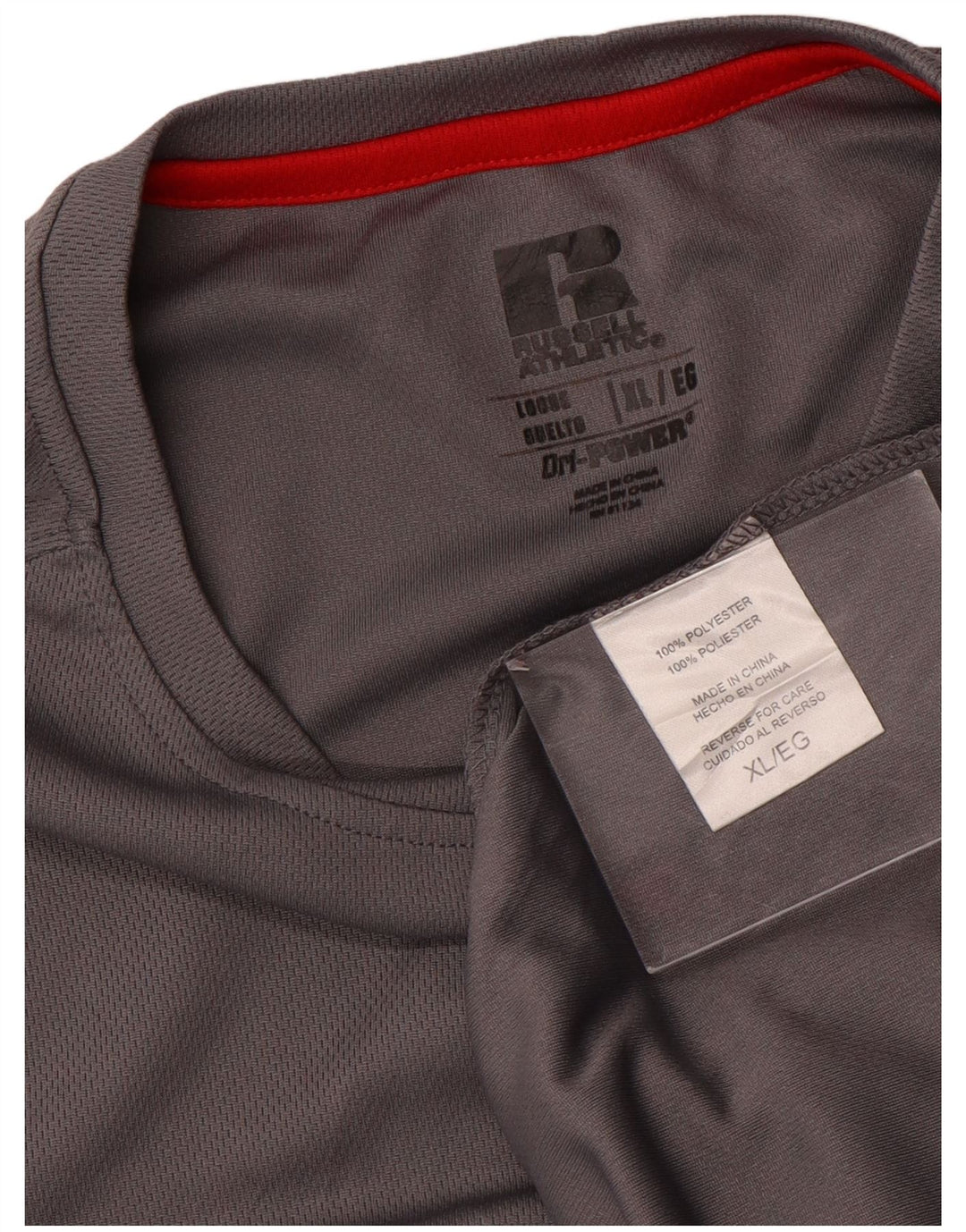 T-shirt da uomo RUSSELL ATHLETIC Top XL poliestere grigio