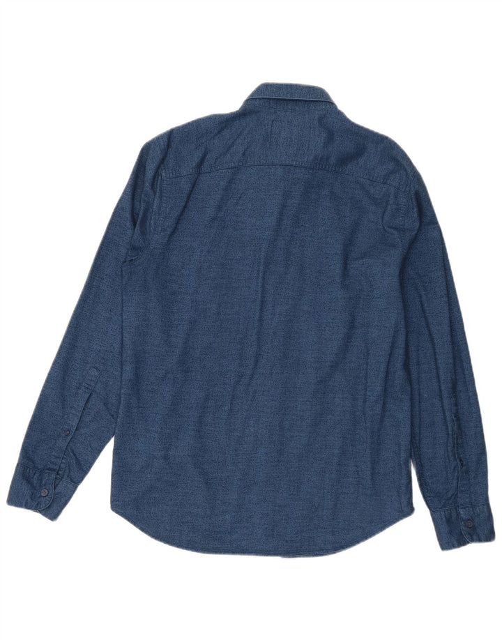Camicia Hollister da uomo XS in cotone blu navy