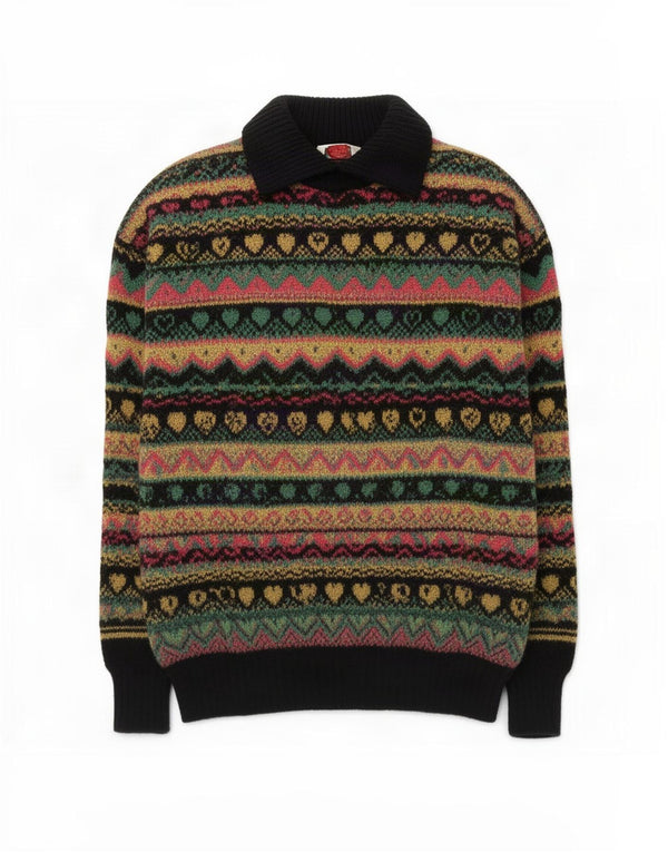 Maglione da donna a collo alto Benetton IT 46 grande multicolore