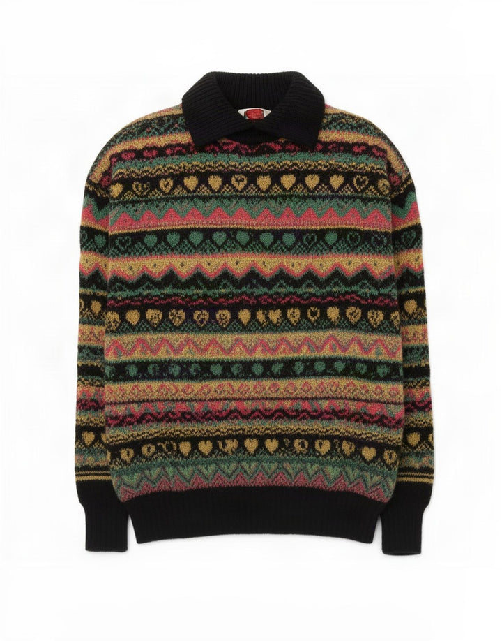 Maglione da donna a collo alto Benetton IT 46 grande multicolore