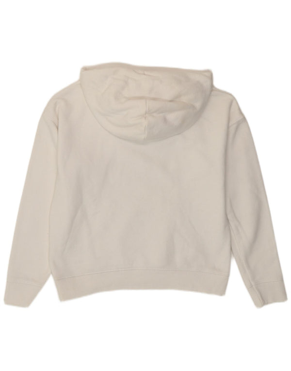 Maglione oversize con cappuccio da donna Tommy Hilfiger UK 6 XS cotone bianco