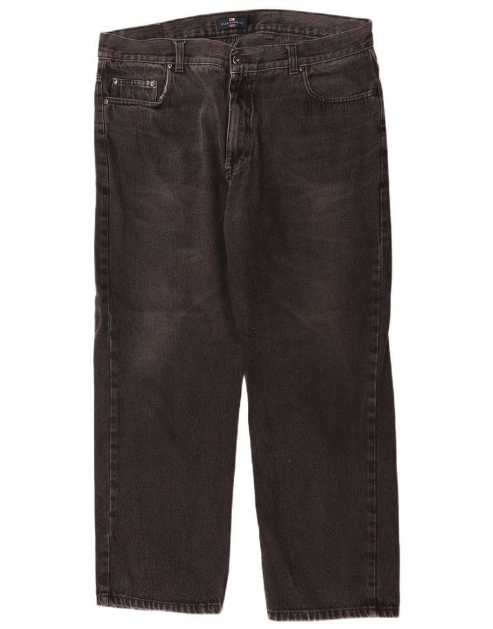 Jeans dritti da uomo Marks & Spencer Blue Harbour W40 L29 cotone nero
