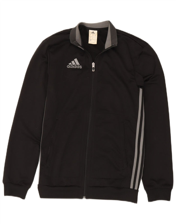 ADIDAS Mens Tracksuit Top Jacket XS Black Polyester