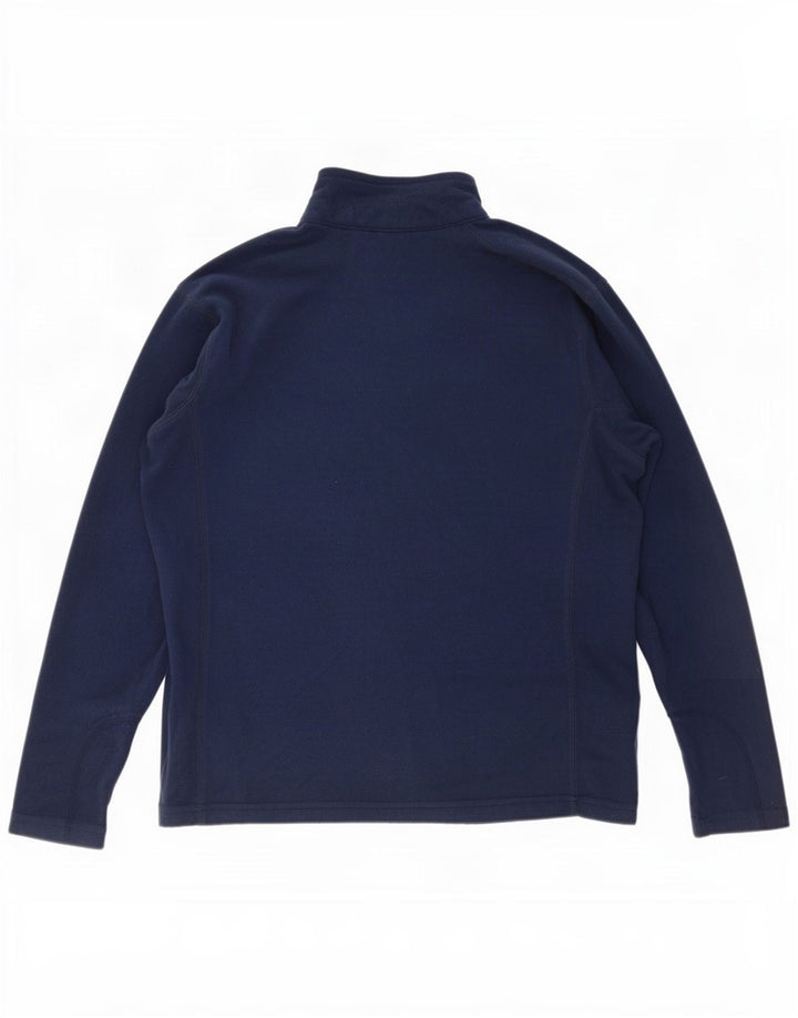 Maglione in pile da uomo Columbia con zip e collo, grande, in poliestere blu navy