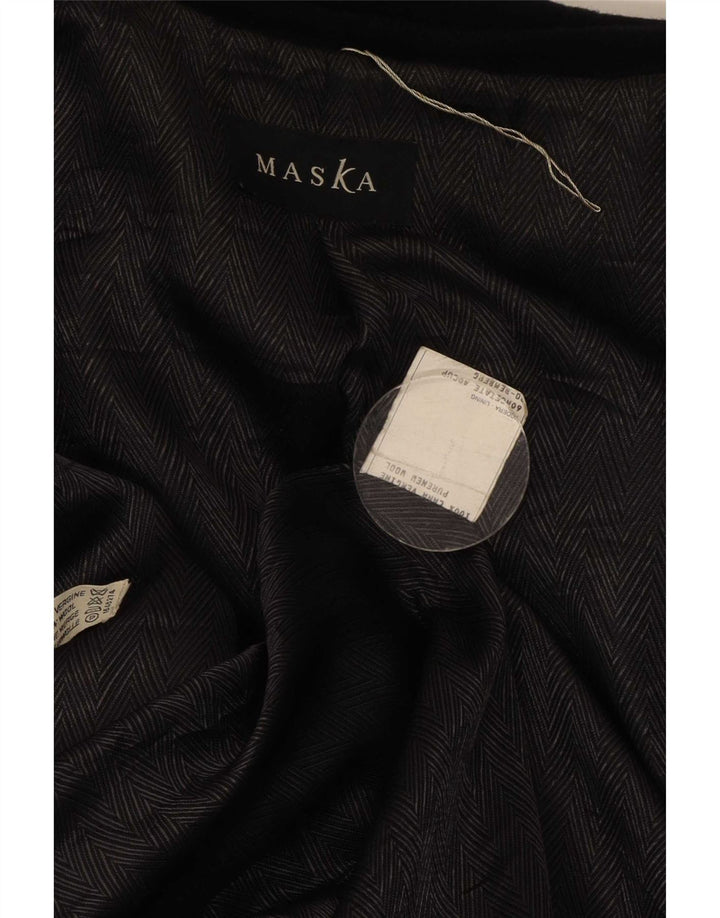 Cappotto doppiopetto da donna Maska UK 40 Large Black New Wool