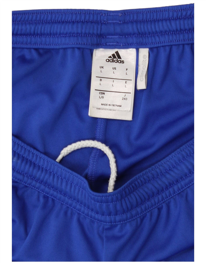Pantaloncini sportivi Adidas Climalite da uomo, grandi, in poliestere color block blu
