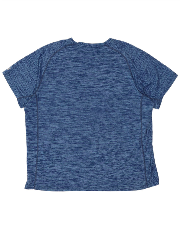 T-shirt da uomo EDDIE BAUER Top XL poliestere chiazzato blu