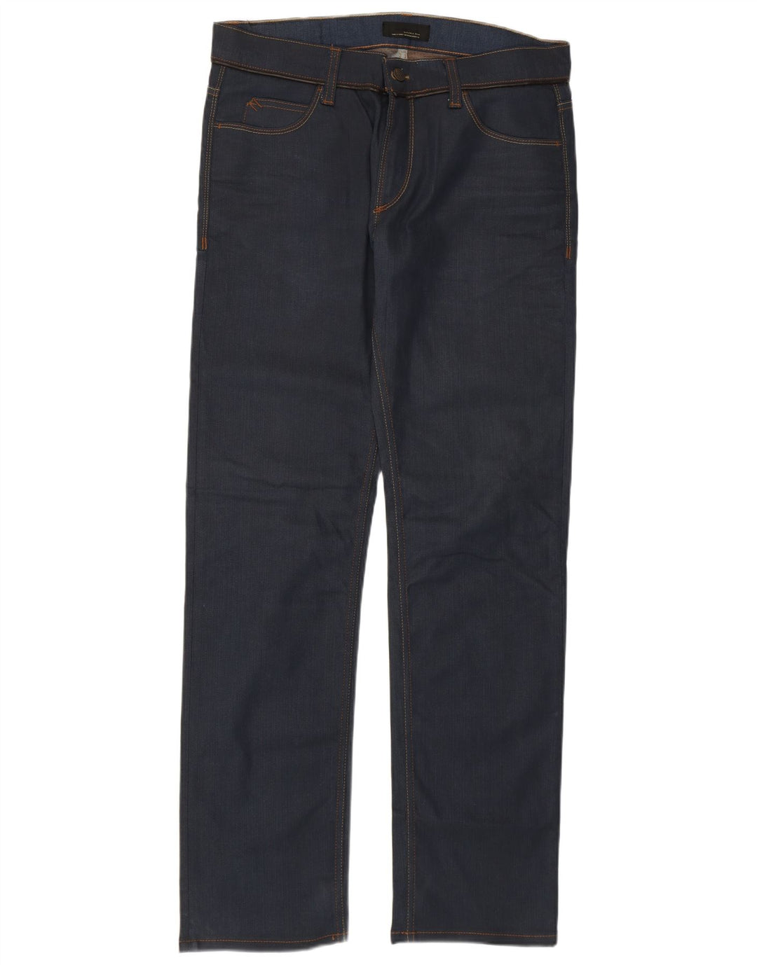 Jeans dritti da uomo Zara EU 42 Large W32 L32 cotone blu navy