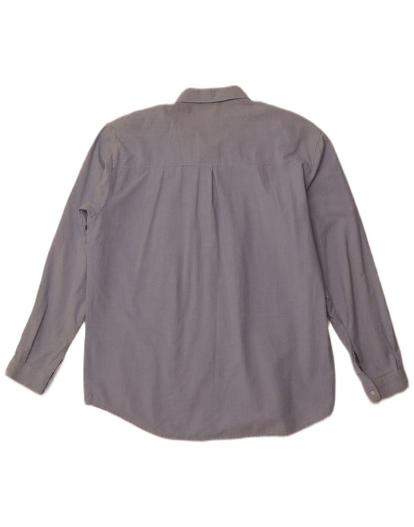 Camicia da donna VINTAGE UK 18 XL Blu floreale in cotone retrò