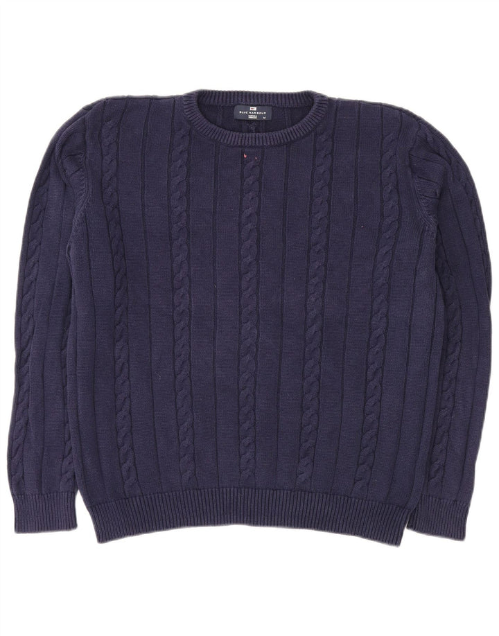 MARKS & SPENCER Maglione maglione girocollo da uomo blu navy medio