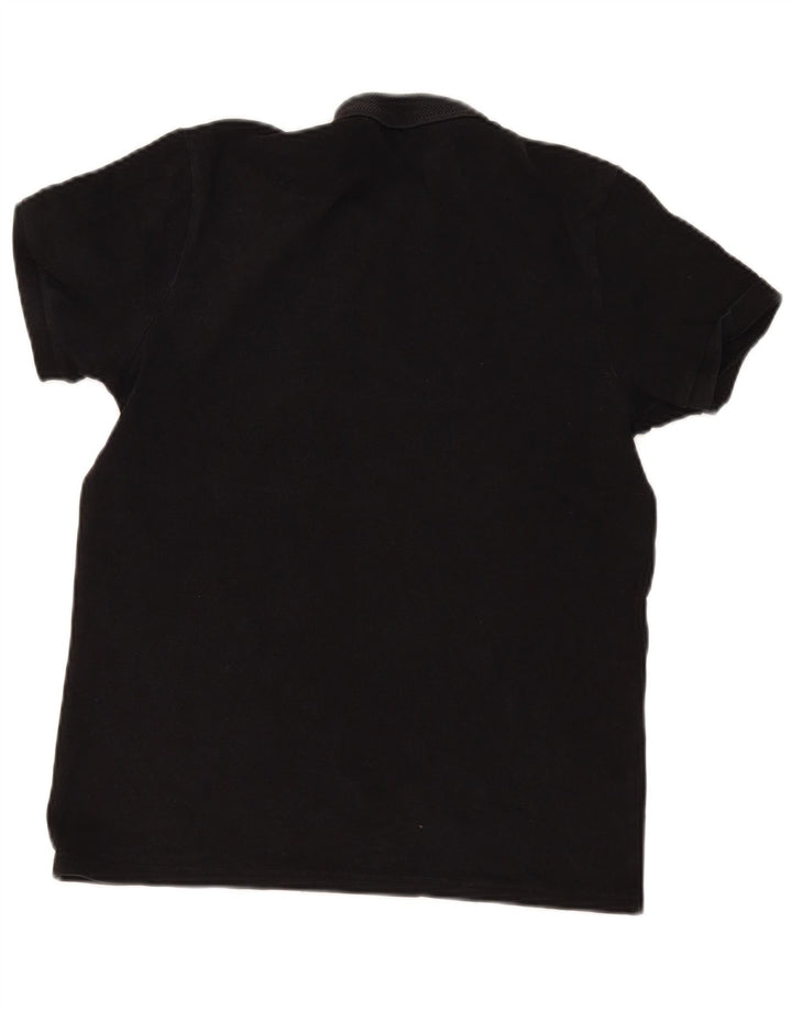Polo Benetton Uomo Large Nera In Cotone