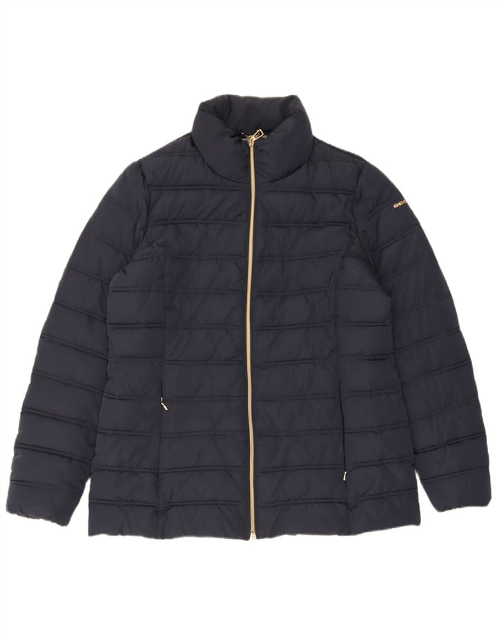 Giacca imbottita Geox da donna Respira UK 16 grande poliestere blu navy