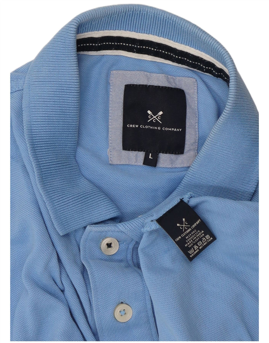 Crew Clothing Polo da uomo grande in cotone blu