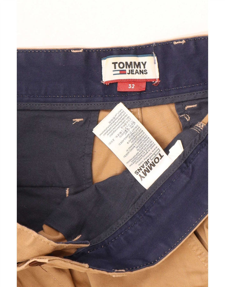 Pantaloncini chino da uomo Tommy Hilfiger medi W32 in cotone marrone
