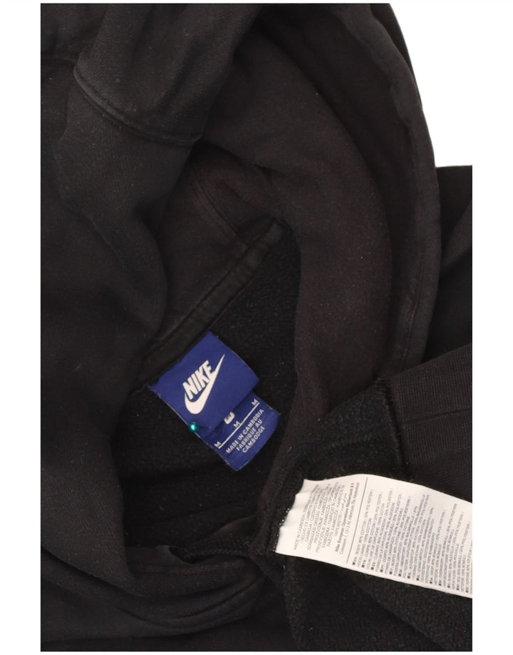 Felpa con cappuccio da uomo Nike, cotone medio nero
