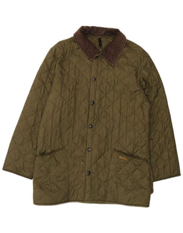 BARBOUR Giacca trapuntata da uomo UK 40 Large Khaki Poliammide