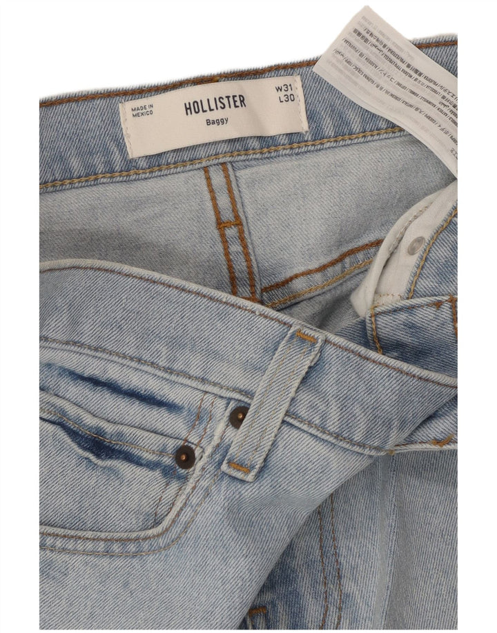 Jeans larghi da uomo HOLLISTER W31 L30 in cotone blu