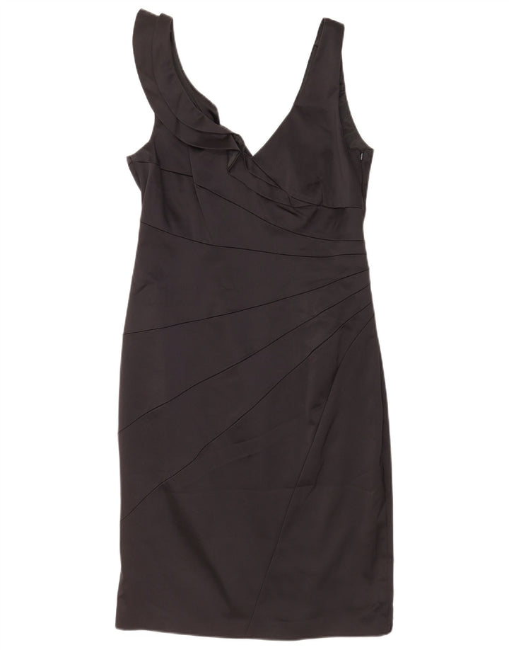 Abito tubino senza maniche Coast da donna UK 12 medio acetato nero